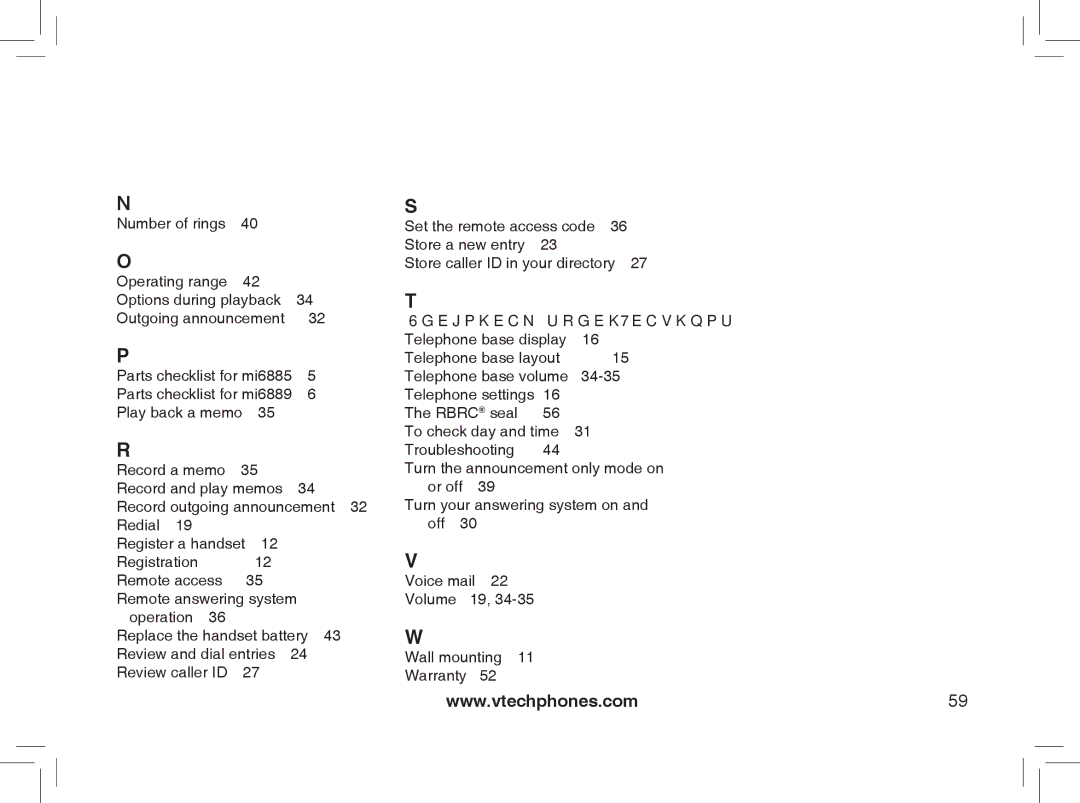 VTech MI6889 user manual To check day and time  